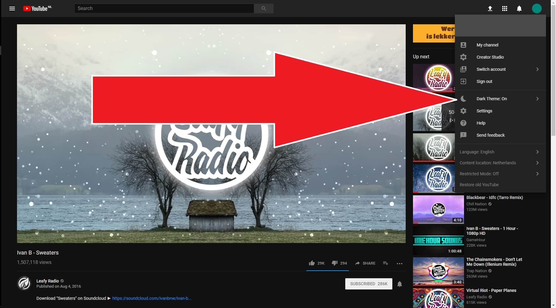 YouTube Night Mode v1.0-beta