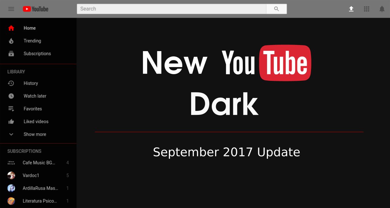 New Youtube Dark 2017