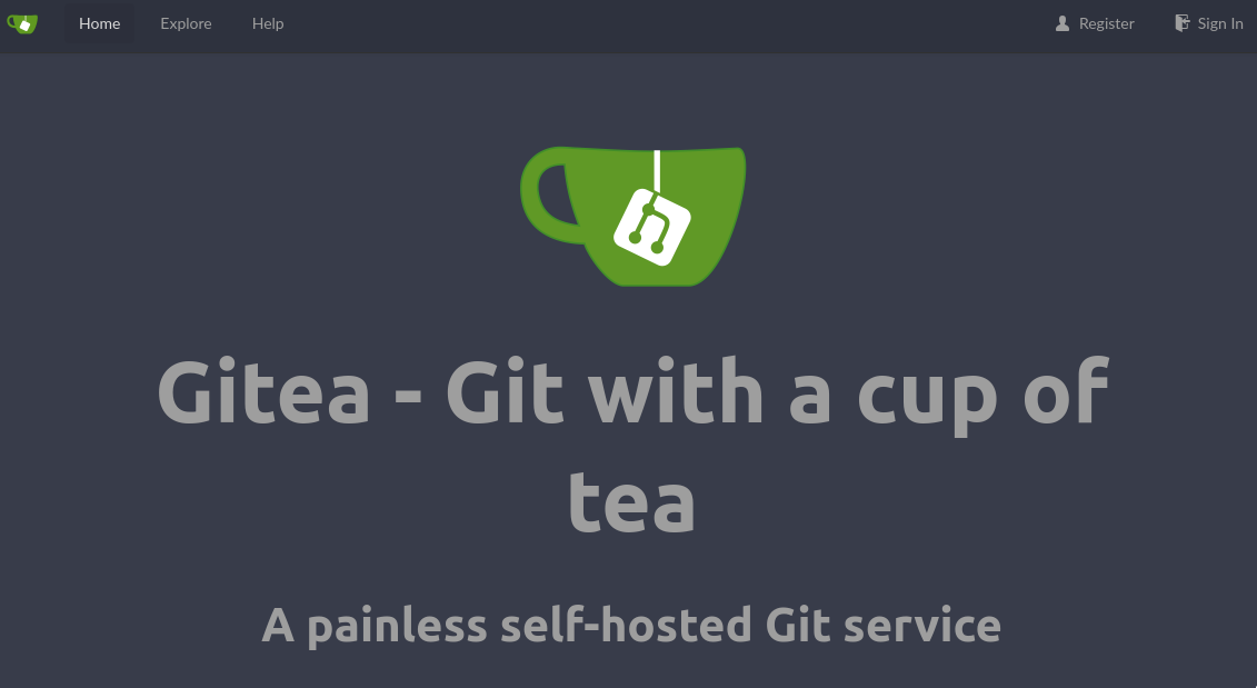 Gitea.io - Dark ARC - Green