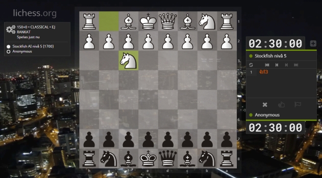 Transparent glass grey board Lichess