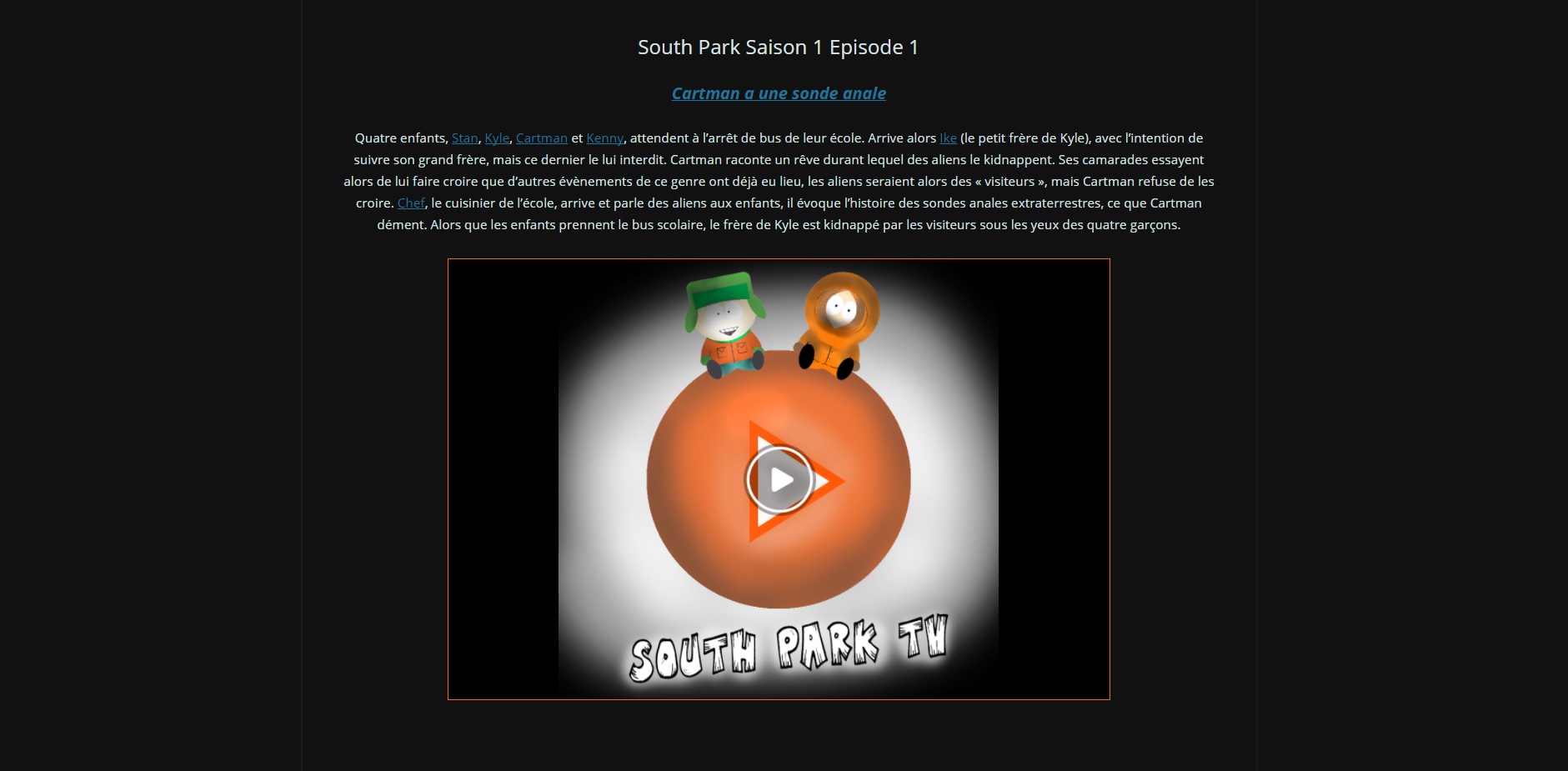 South Park FR Clear Black