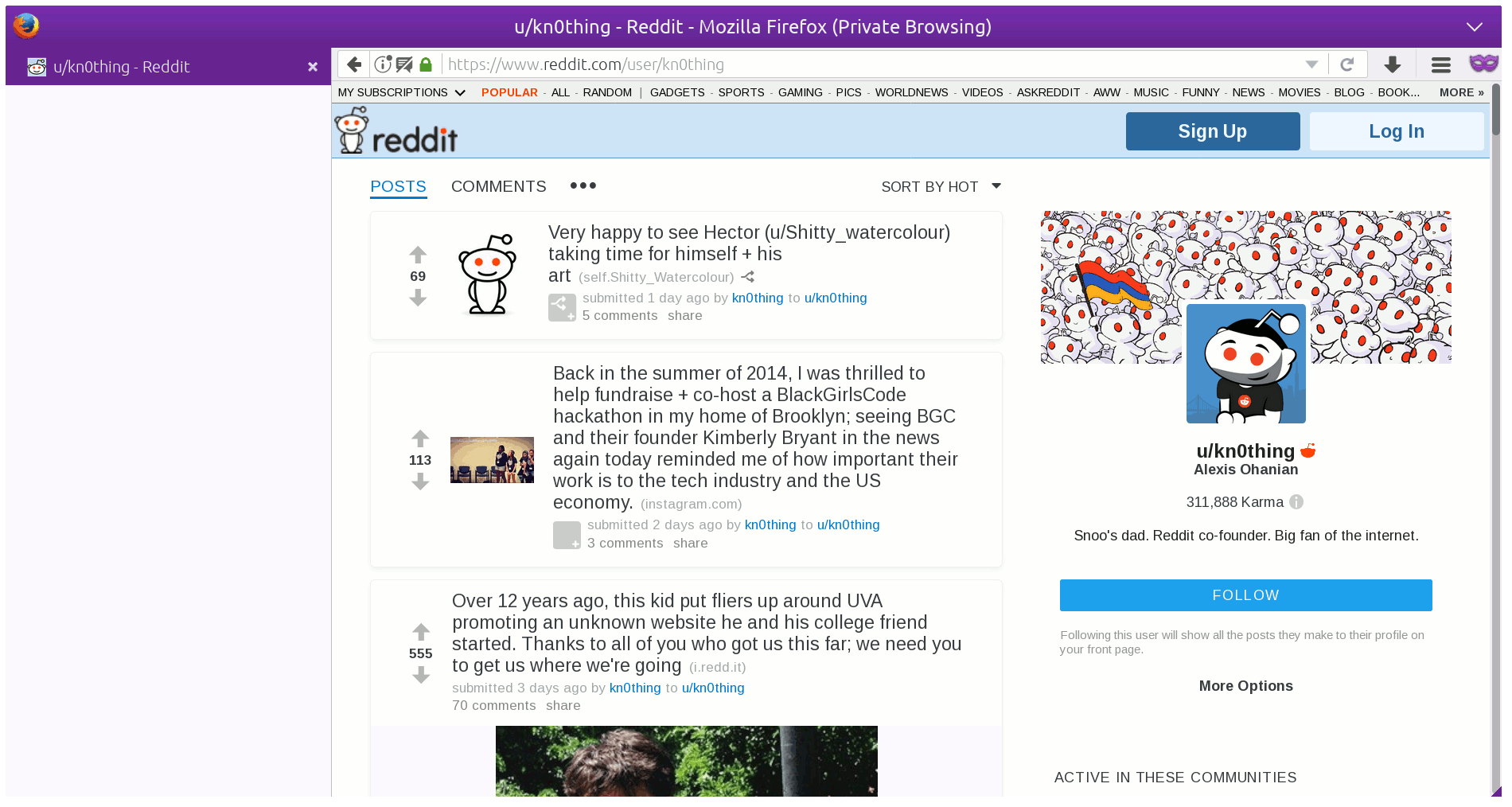 Reddit profiles - Reduce width