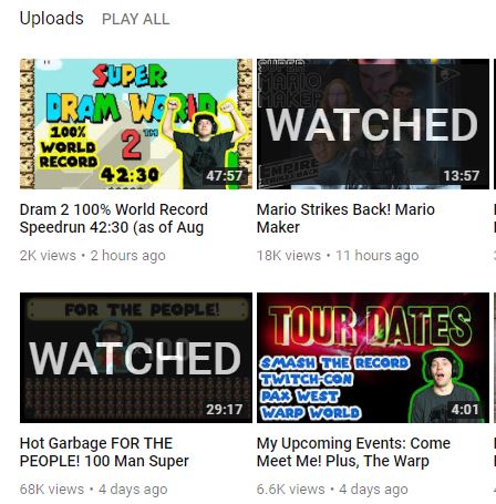 YT Watched Prominent