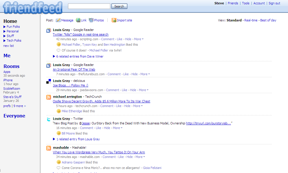 Friendfeed Tighten Up