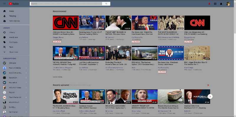 New YouTube Gray