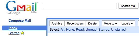 Gmail - white buttons