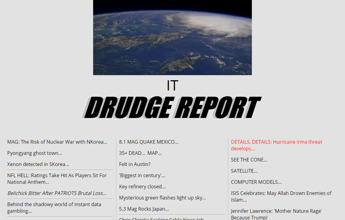 Drudge Report Clean Dark Modern