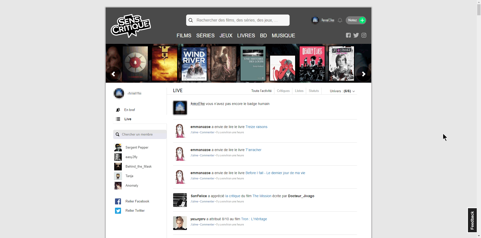 SensCritique v2017.09 - Moins de blanc !