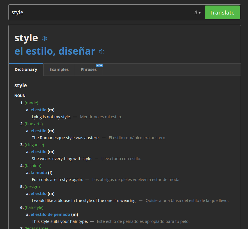 Dark SpanishDict