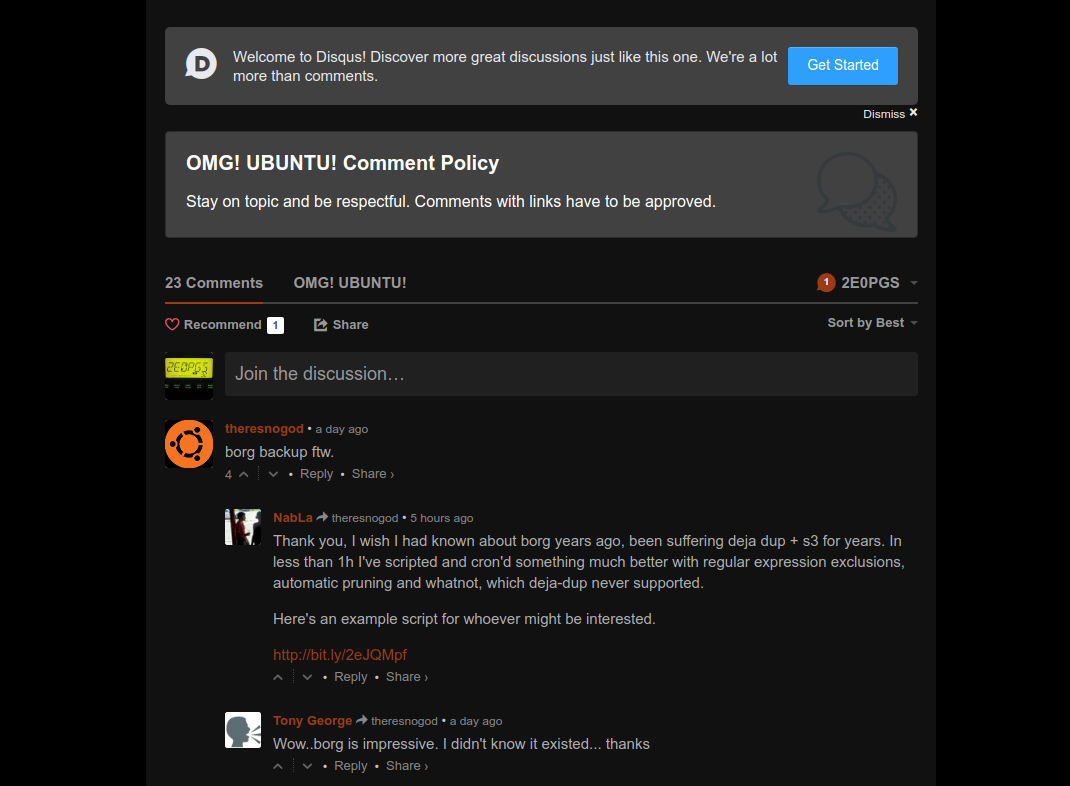 Disqus.com Dark