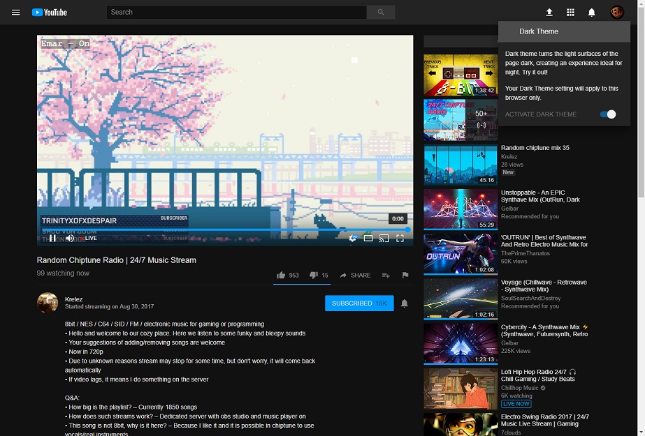 Blue Mode - Youtube