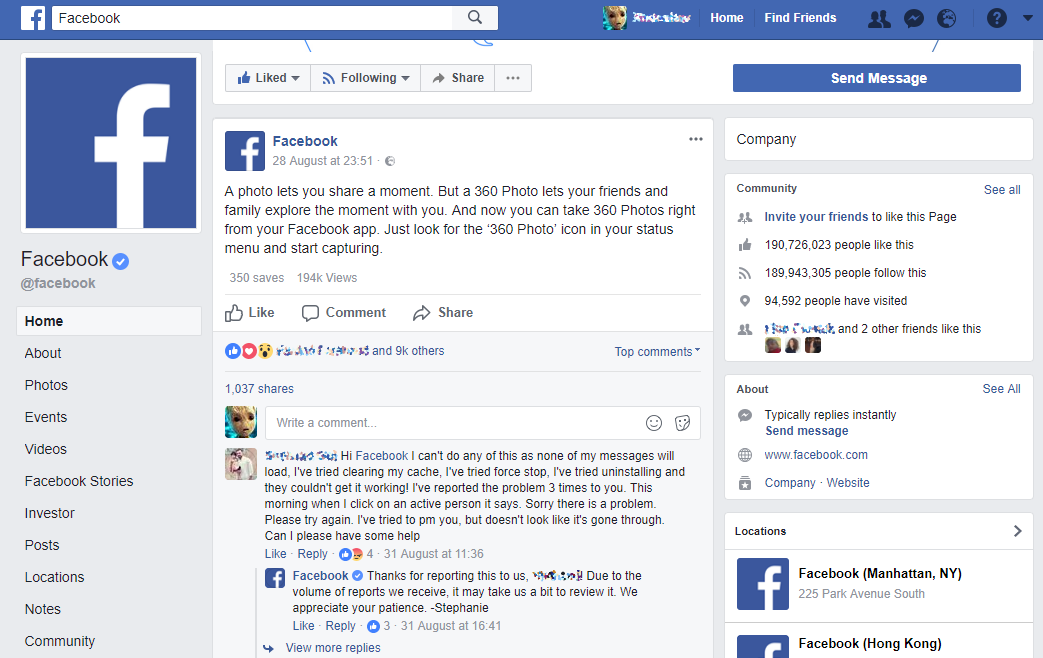 Unrounded facebook