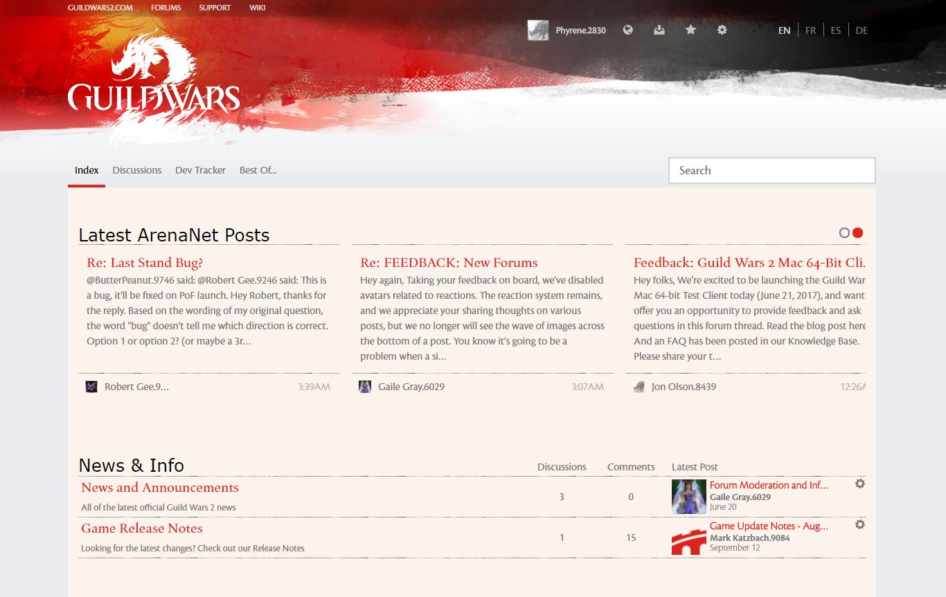 Guildwars2 forum V2 clean