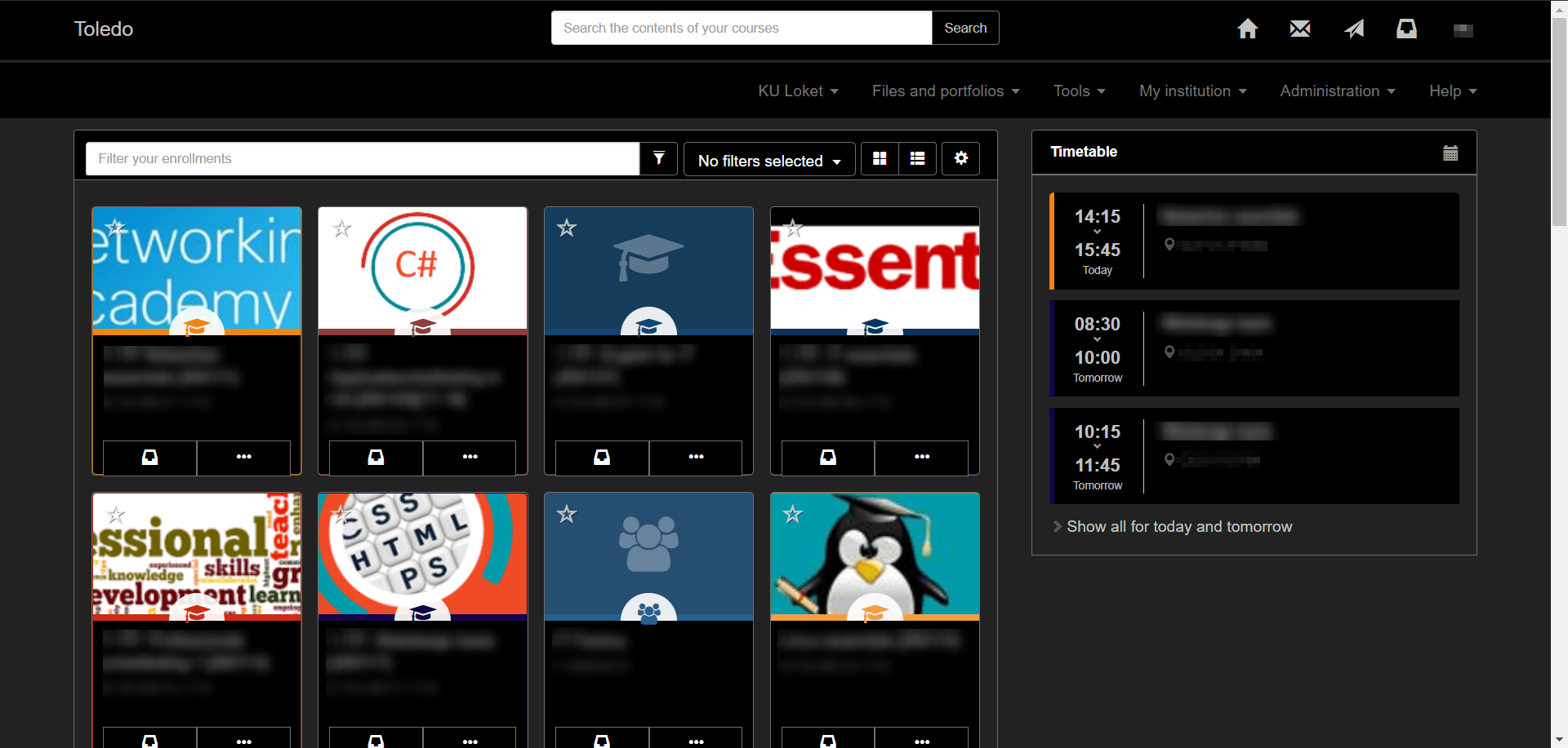 Toledo dark theme