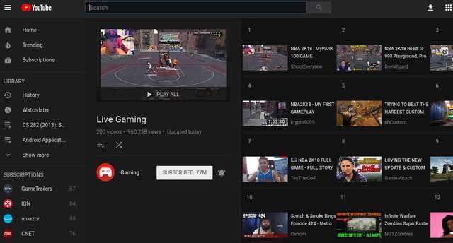 YouTube Live Grid Playlist for New Design