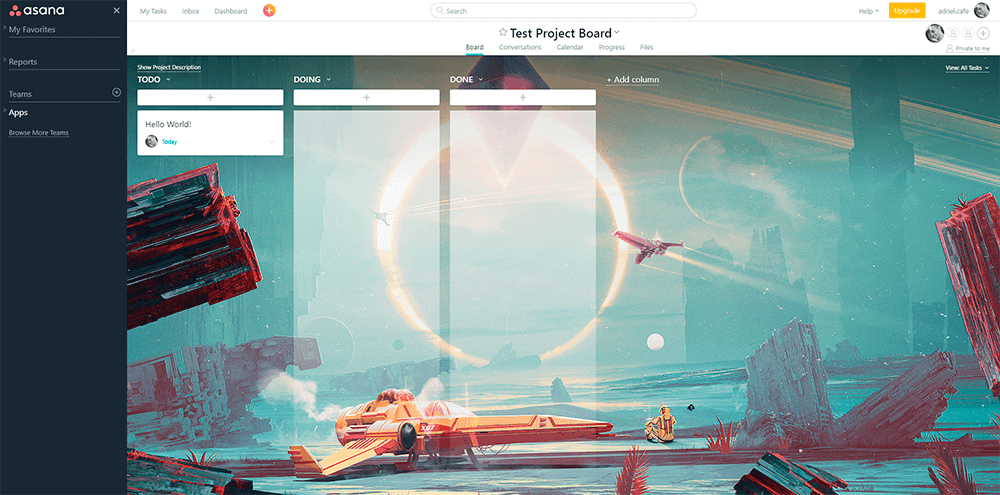 Asana Custom Background