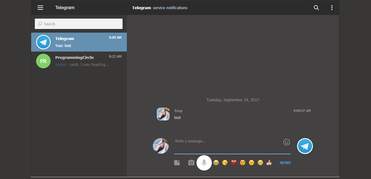 Gitter Dark Theme for Telegram