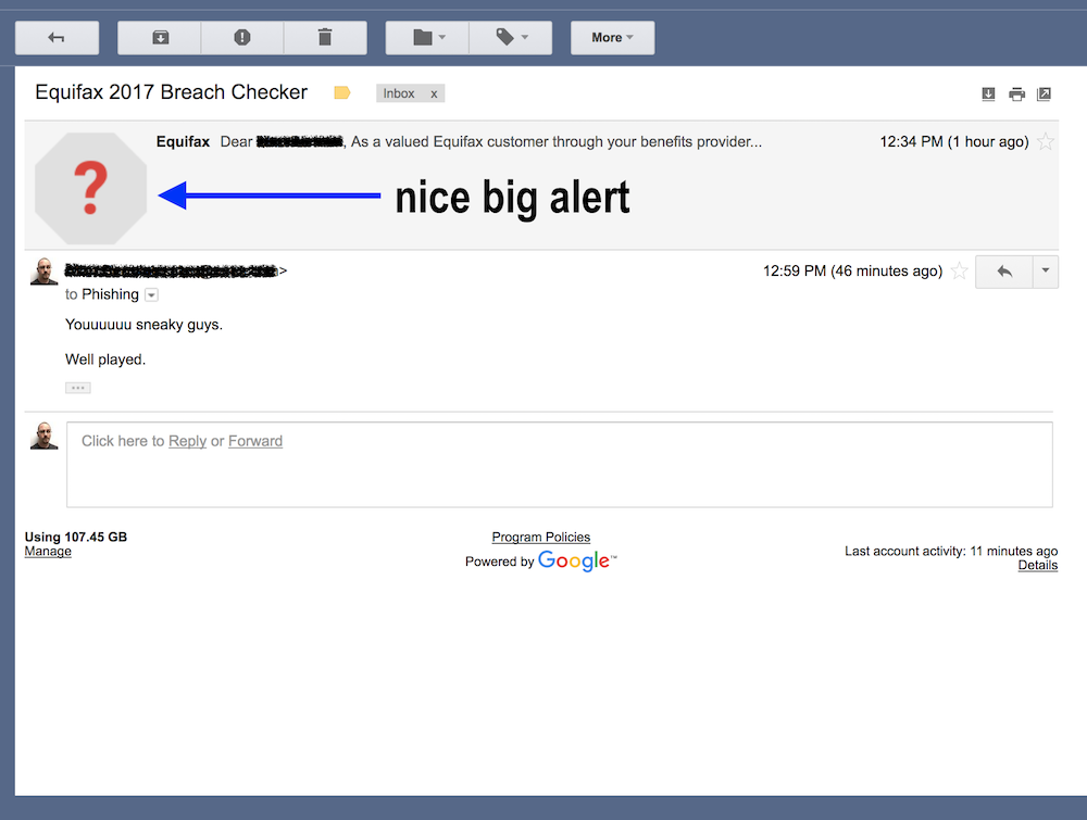 Gmail Phishing Alerts