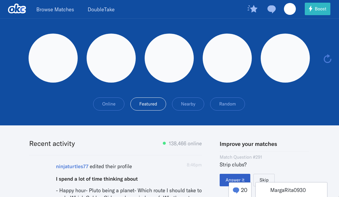 BareBones OkCupid