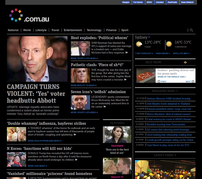 news.com.au dark