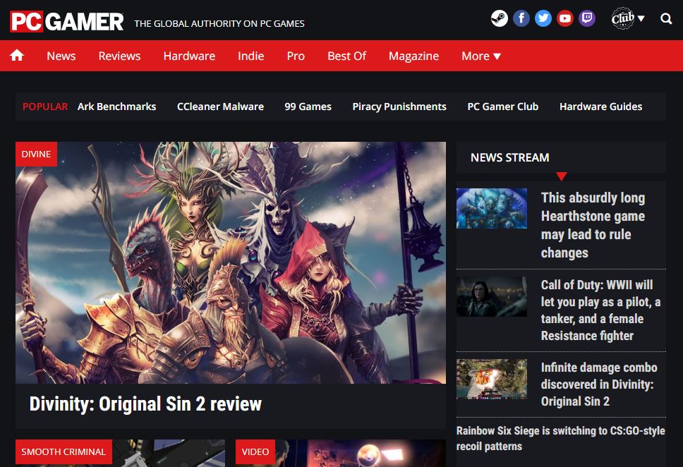 PCGAMER SIMPLE DARK & RED THEME