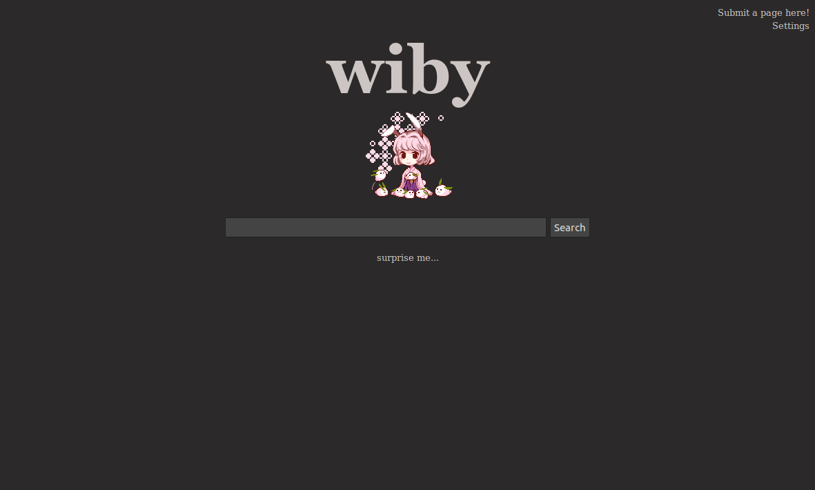 Dark Wiby with Pixel Mascot