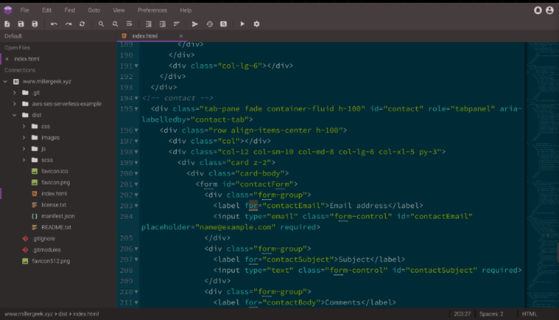 CodeAnywhere Solarized Dark