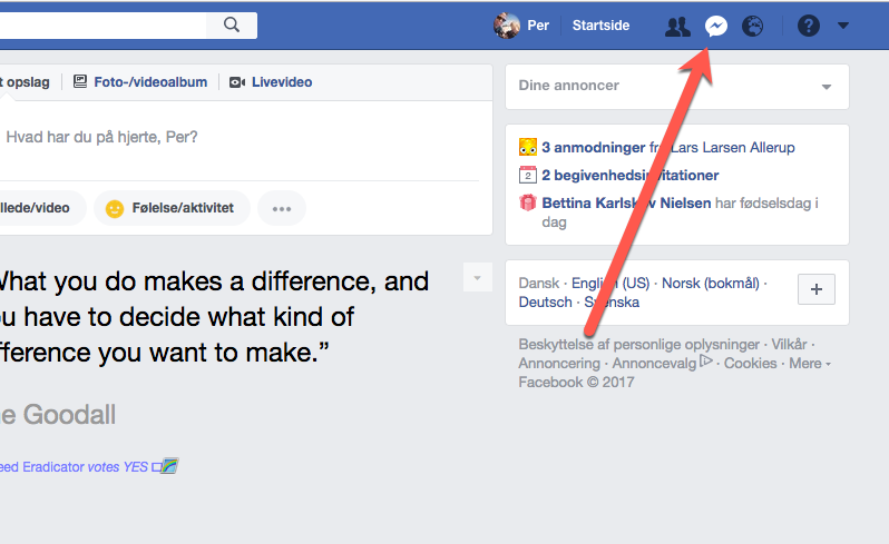 Hide Facebook notifications