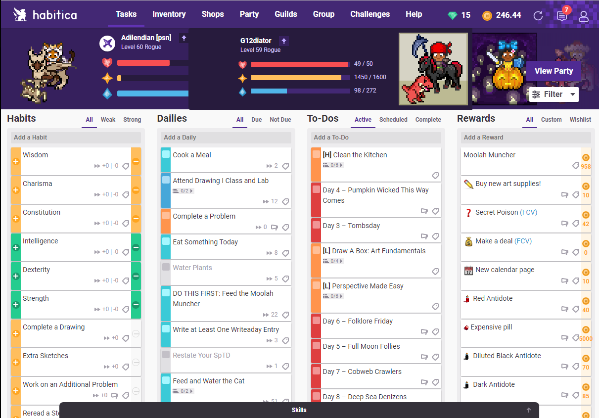 Shrink Your Habitica Tasks