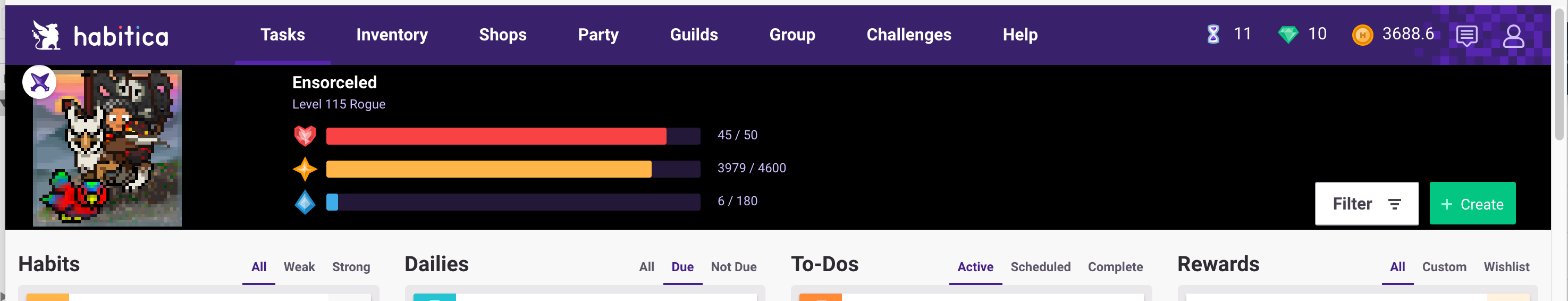 Habitica Smaller Header