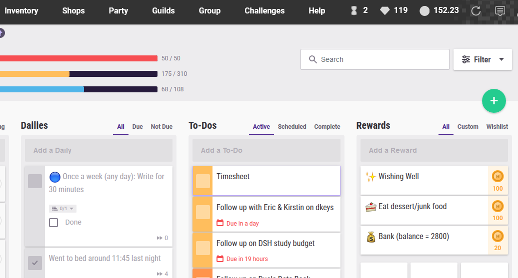Habitica Compact/Light Header