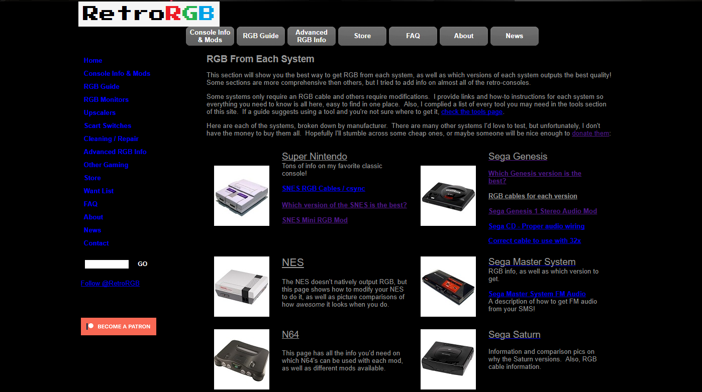 retrorgb.com dark theme