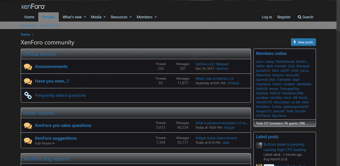 XenForo v2 - Dark - 1.0.0a