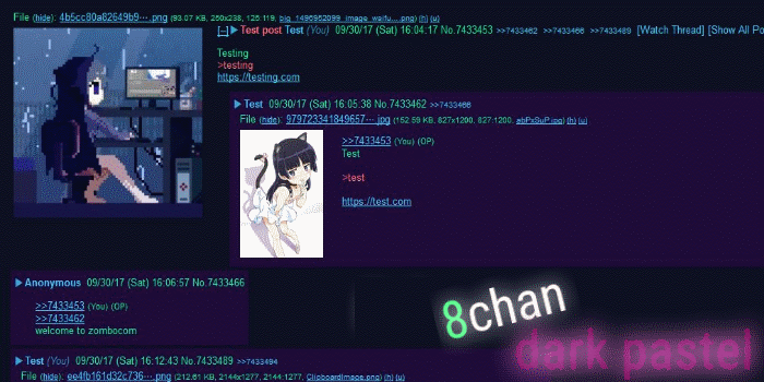 Dark Pastel for 8chan aka 8kun