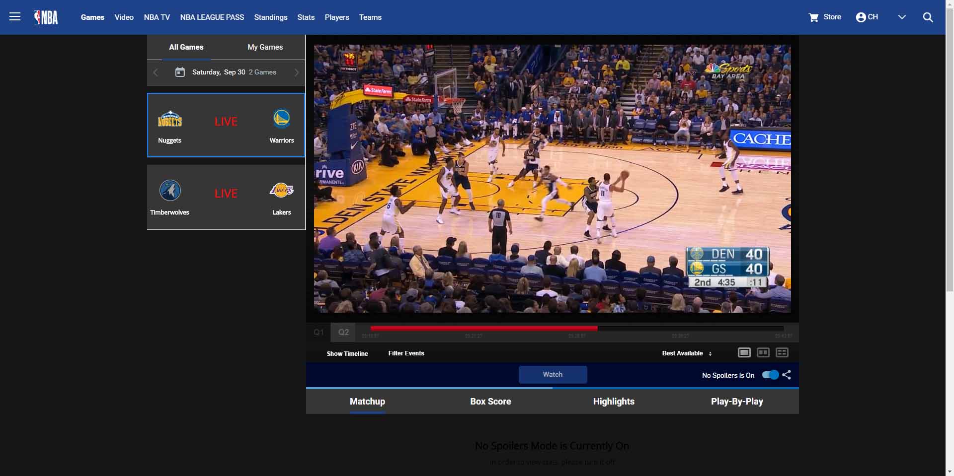 NBA TV Dark