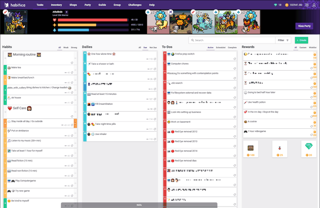 Athelinde's Habitica Style