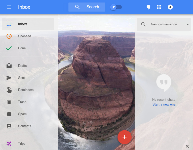 Google Inbox Image Background