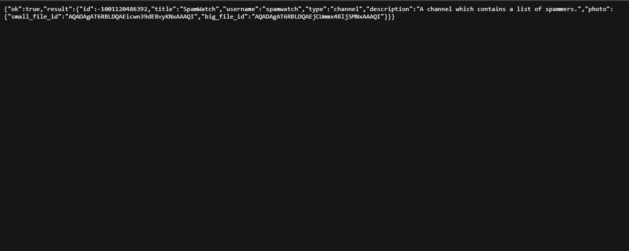 Dark API Response