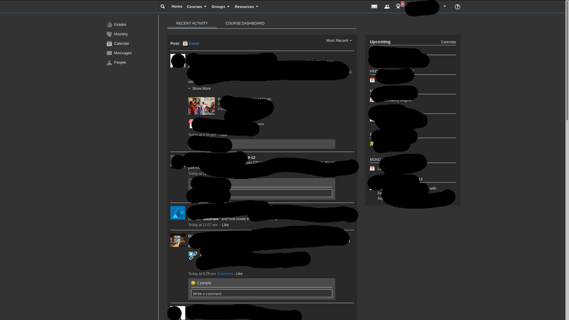 Schoology Dark Theme Complete 2.0 (CSArts)