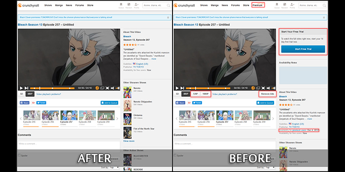 Crunchyroll - Depremiumize | Premium Removal