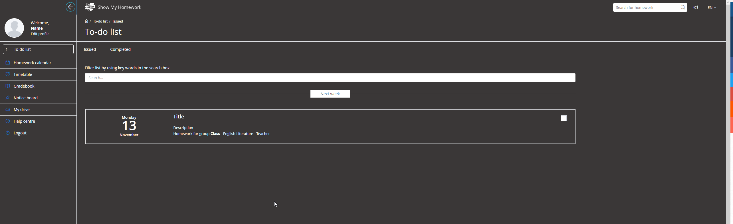 ShowMyHomework (SMHW) Dark