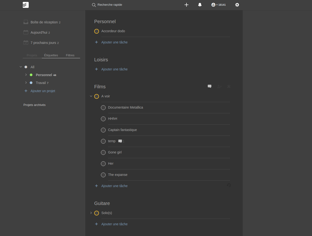 Todoist Dark Theme