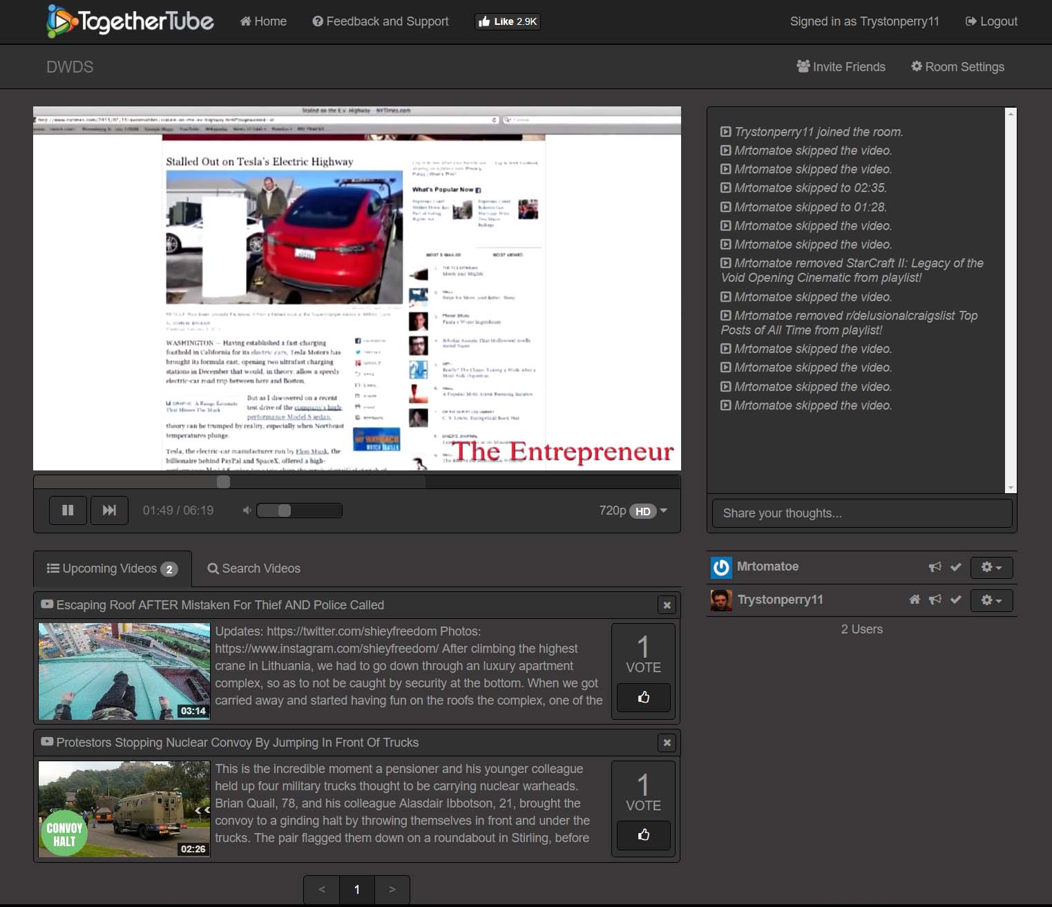 Together Tube - Dark Mode