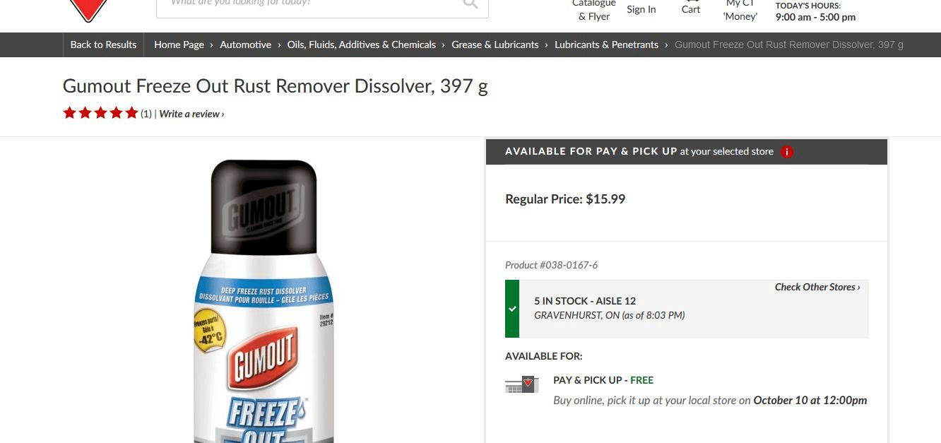 Canadian Tire cleaner