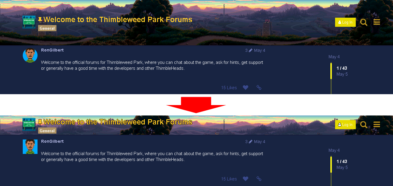 Thimbleweed Park™ Forums fixes