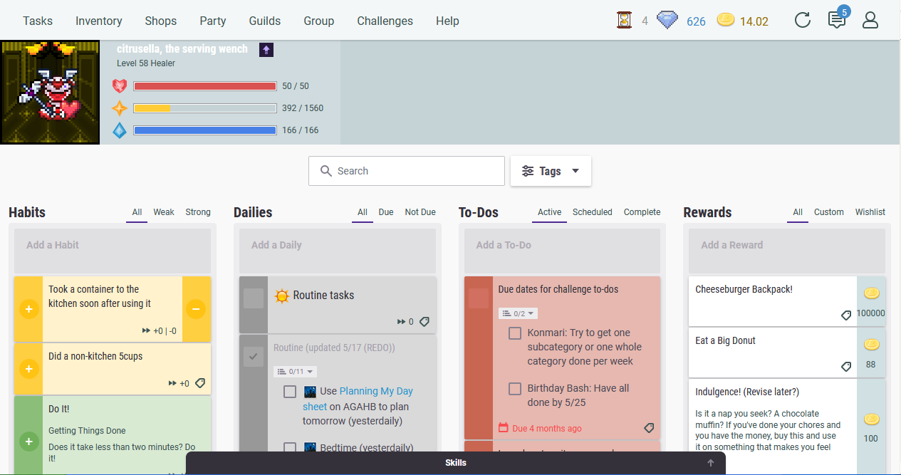Habitica Old Colors