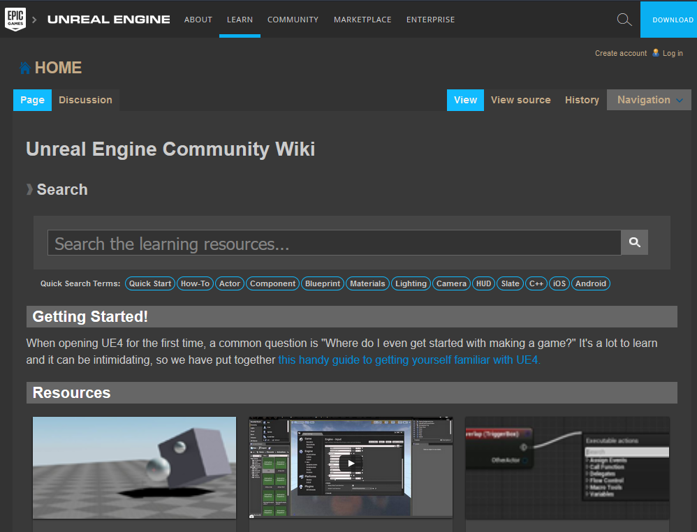 UnrealEngine Wiki Dark Theme