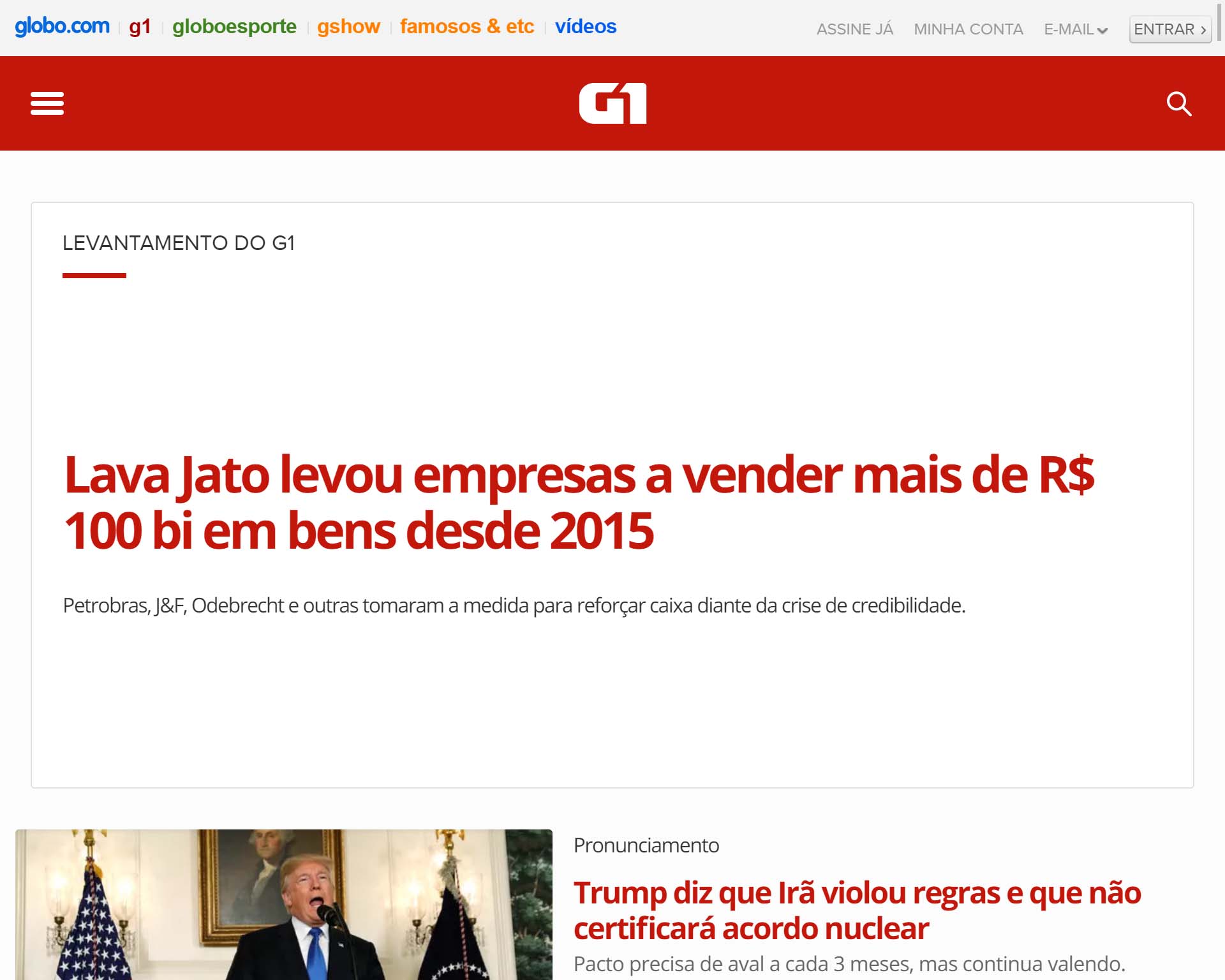 Corrigindo sites Globo