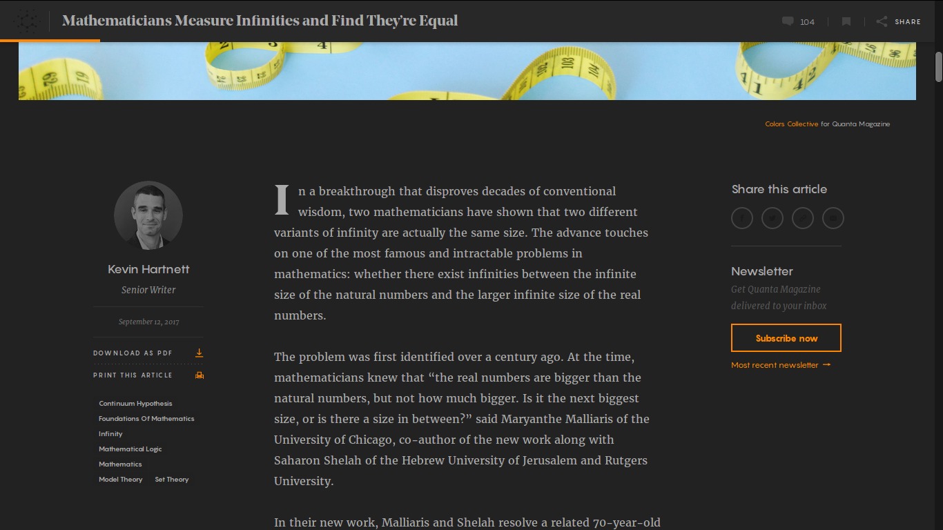 Quanta Magazine Dark