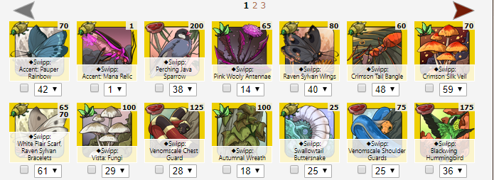 Flight Rising Swipp and Baldwin Item Counts